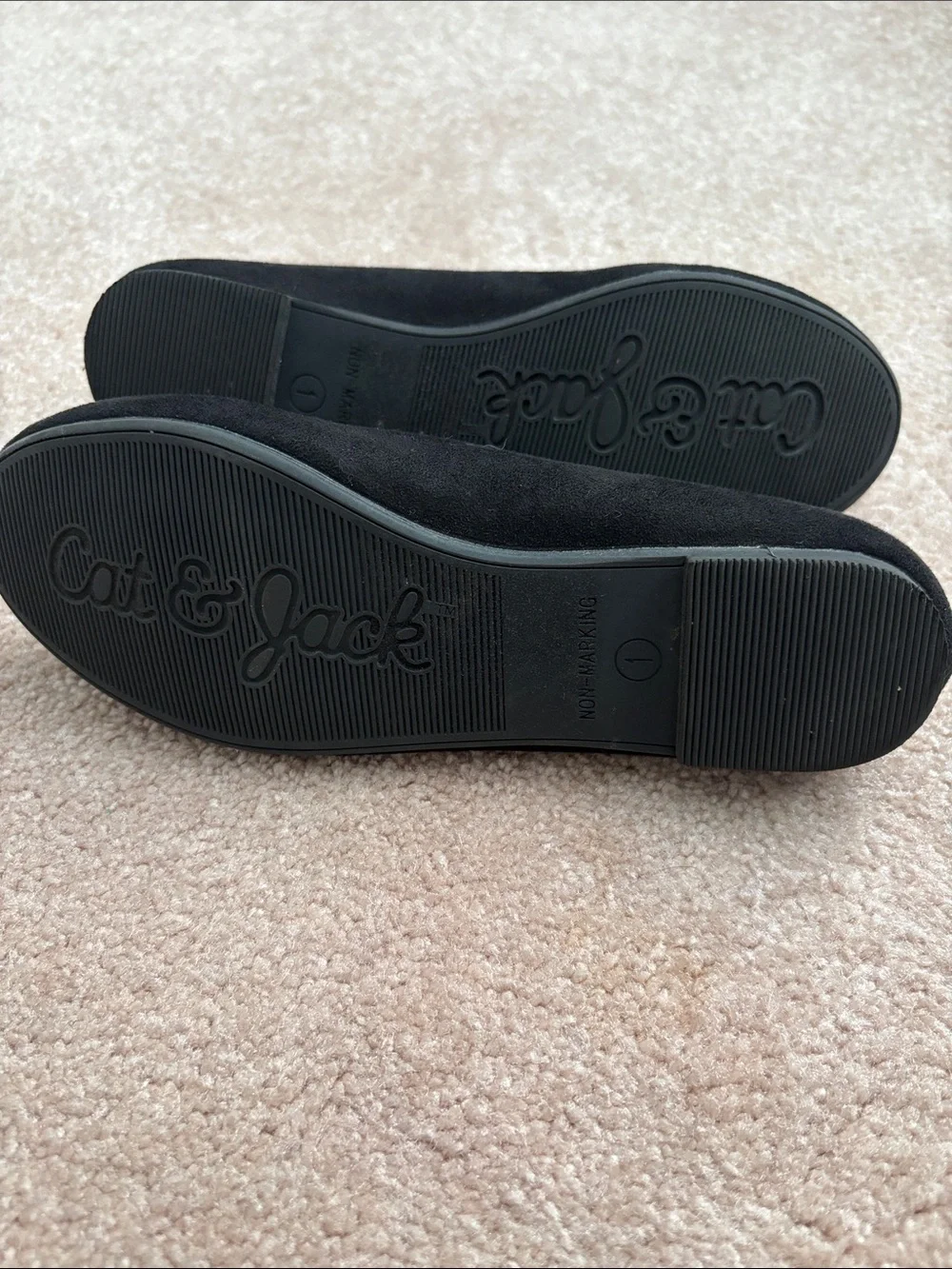 Cat & Jack Black Cat Face Slip-On Flats